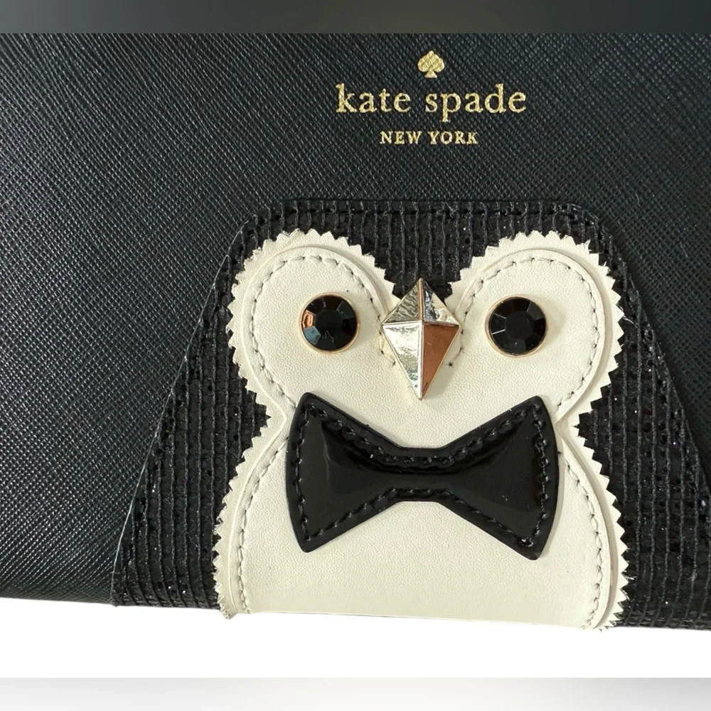 Kate Spade Clifton Lane Neda Frosty penguin wallet and passport holder set